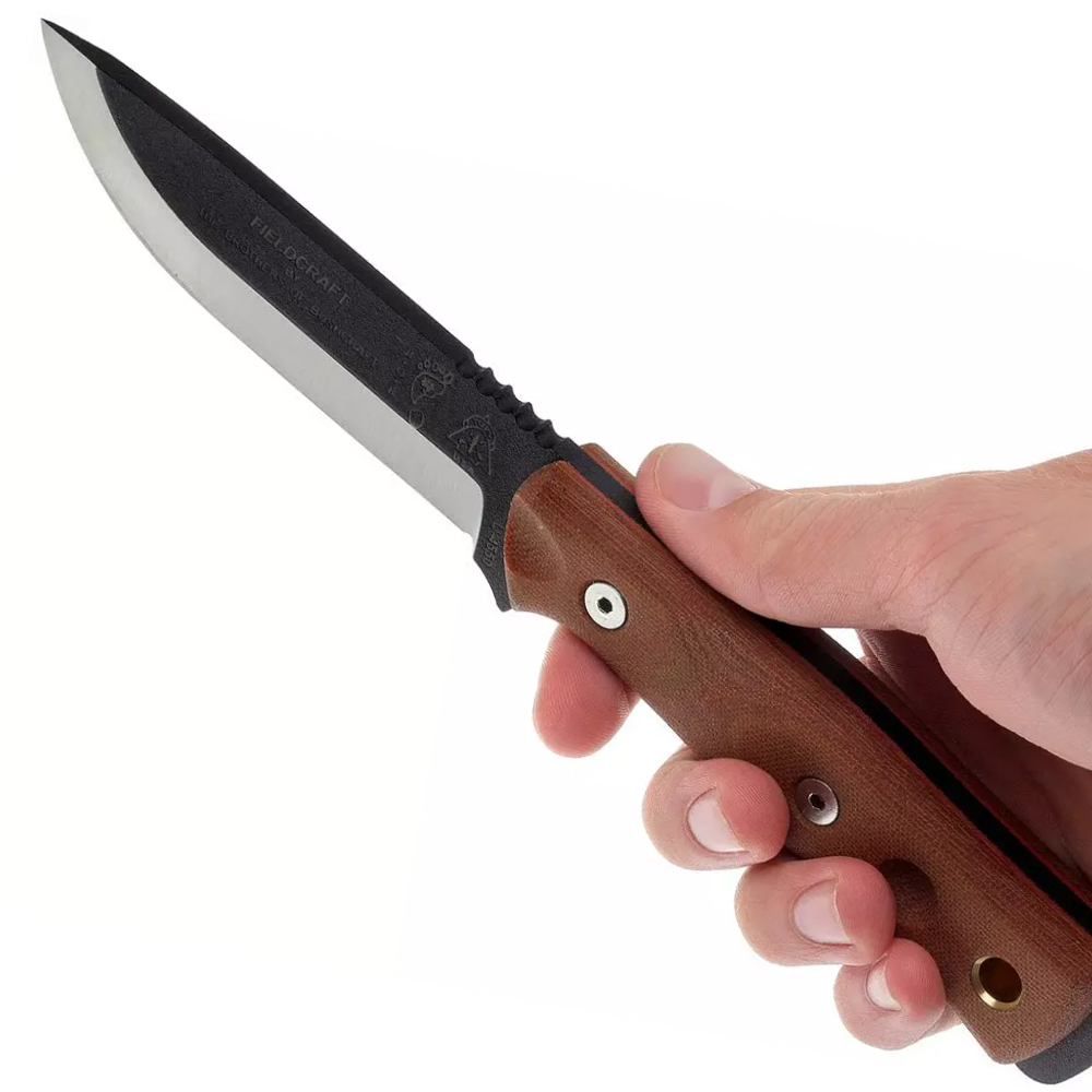 TOPS Fieldcraft BOB Brothers of Bushcraft Hunter 1095 Brown Micarta BROS-01 5
