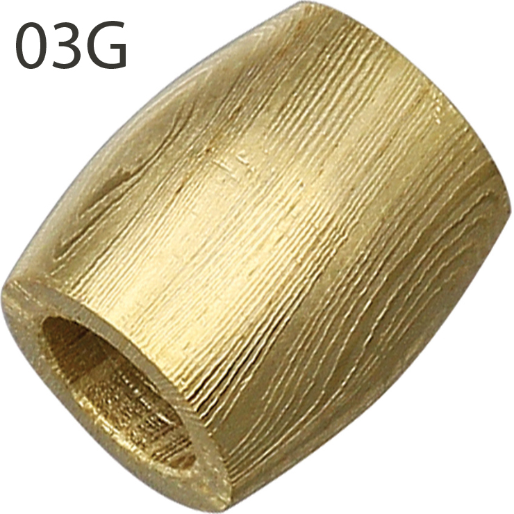 Grindworx  Gold Plated Damascus Barrel Beads 2