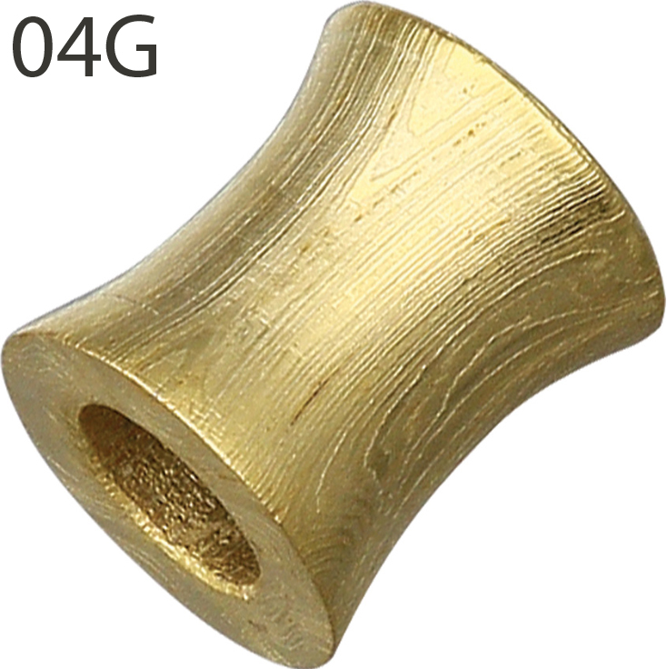 Grindworx  Gold Plated Damascus Barrel Beads 3