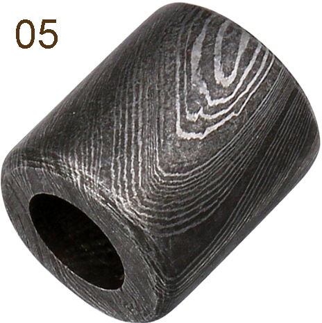 Grindworx Damascus Barrel Beads 5
