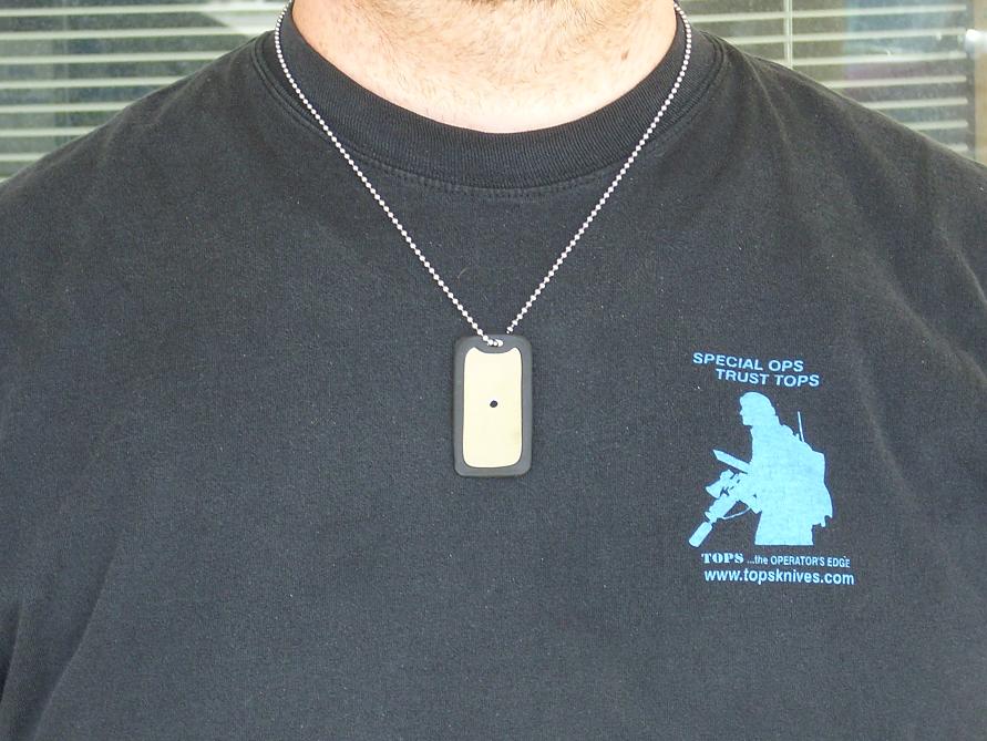 Метално сигнално огледало TOPS Knives - dog tag 3