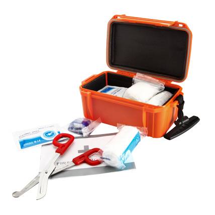 Комплект първа помощ  Mil-Tec CAMPING FIRST AID KIT WATERPROOF ORANGE 3