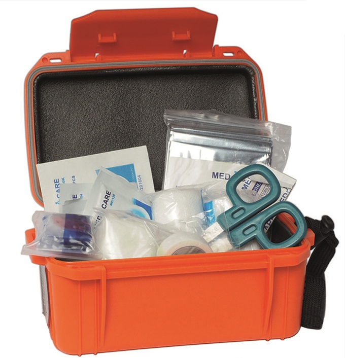 Комплект първа помощ  Mil-Tec CAMPING FIRST AID KIT WATERPROOF ORANGE 1