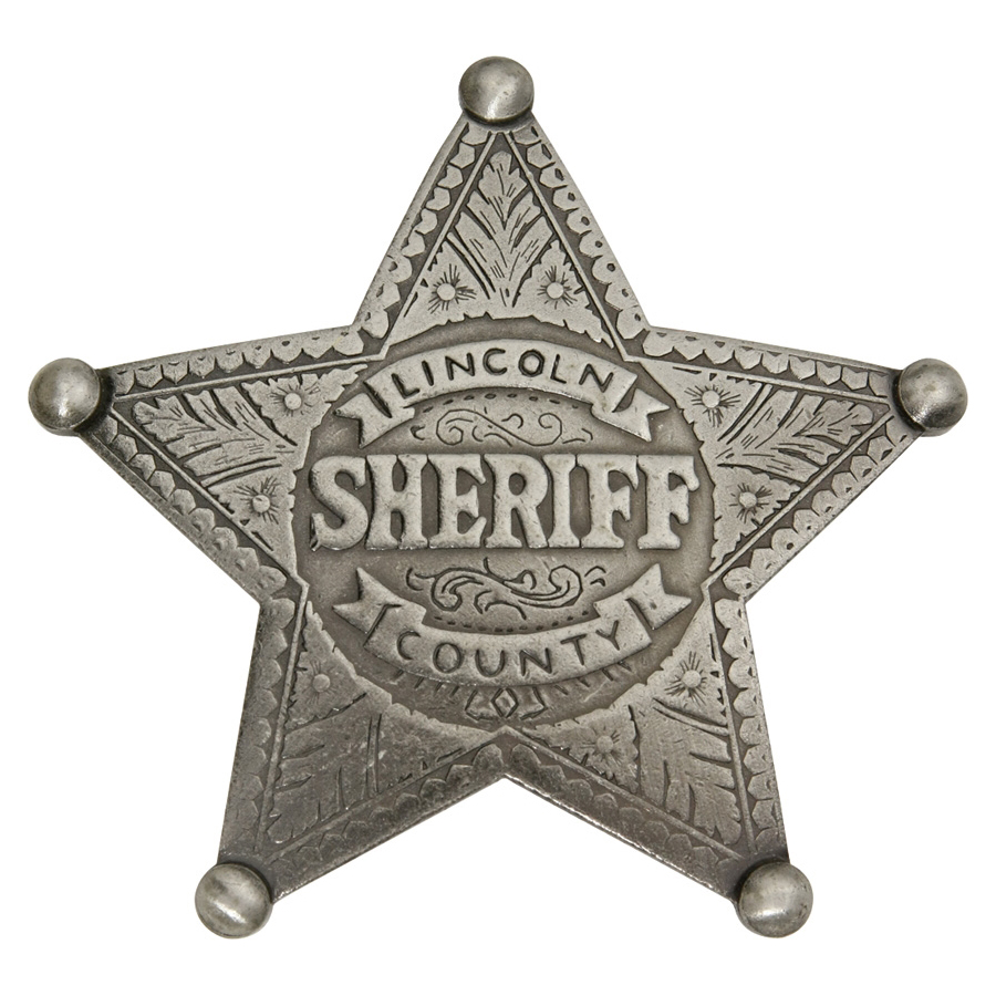 Значка Old West Lincoln County Sheriff Badge 1