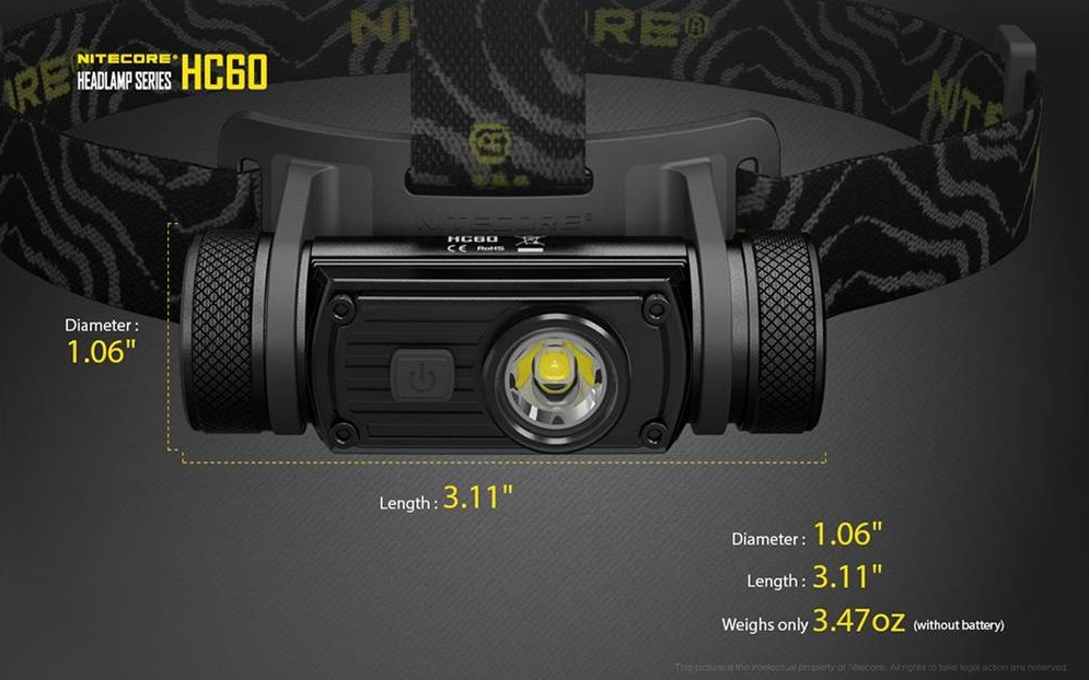 Челна лампа Nitecore HC60 13