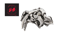 Schmuckatelli Sabretooth Skull Bead Pewter