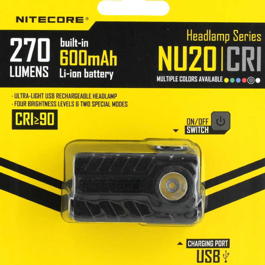 Челна лампа Nitecore NU20 CRI 3