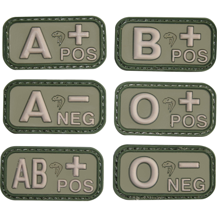 Гумена емблема кръвна група 1