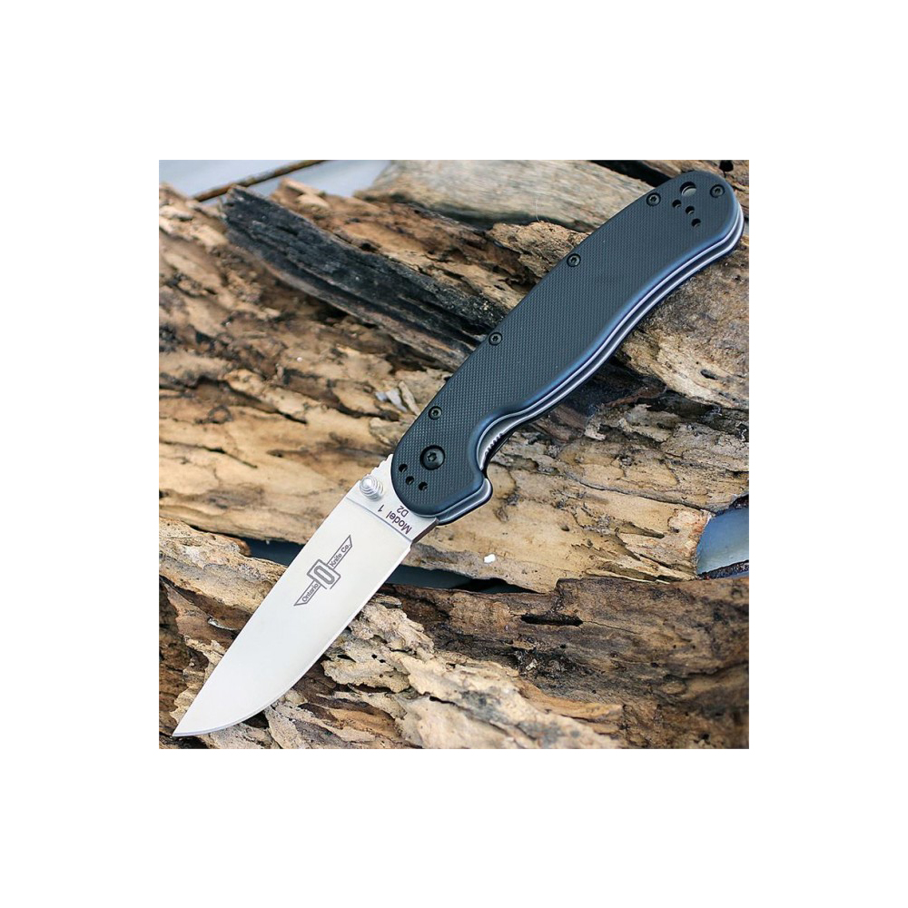 Ontario Rat 1 D2 Linerlock Black 8867 2