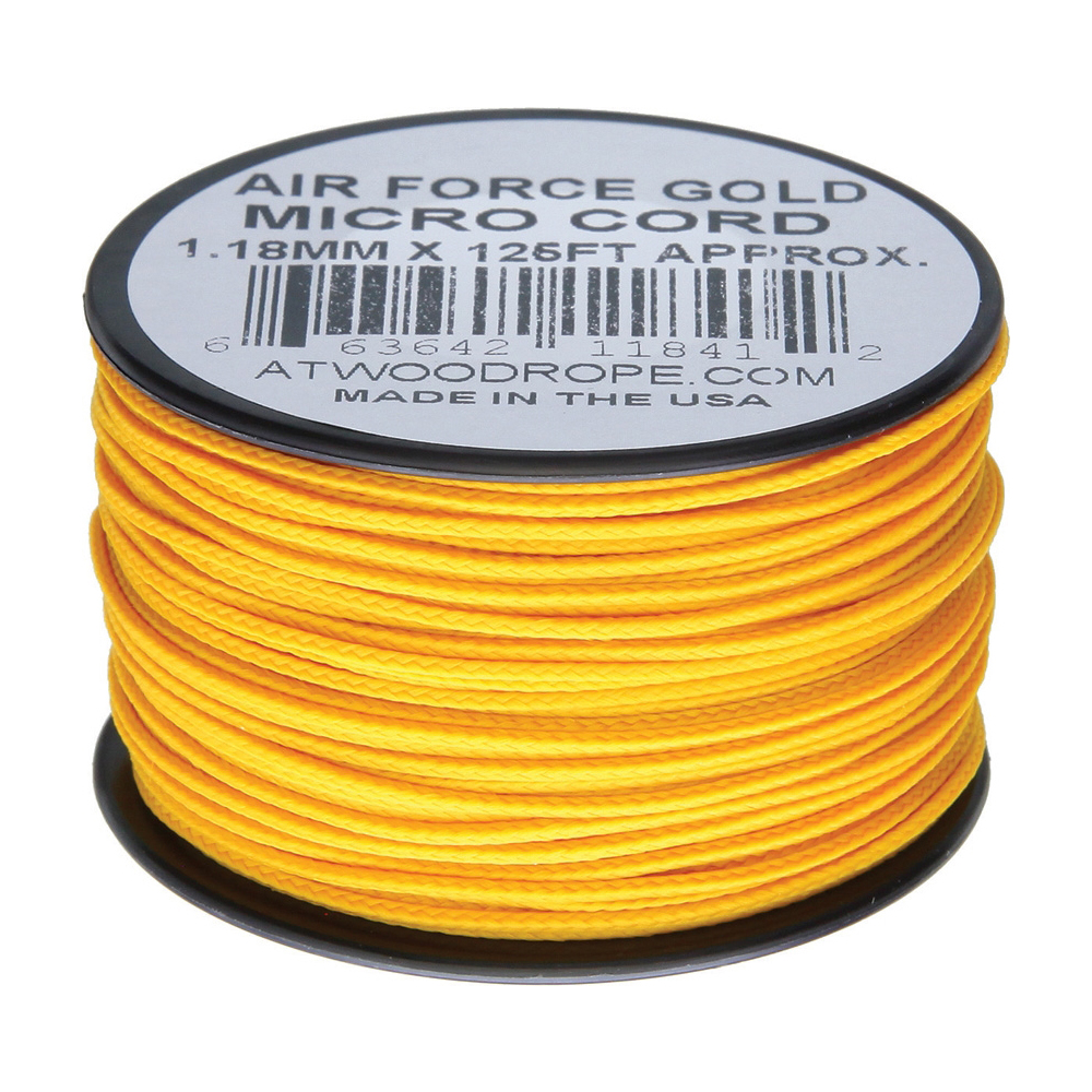 Плетено влакно Atwood Rope Micro Cord 125 ft Air Force Gold 1