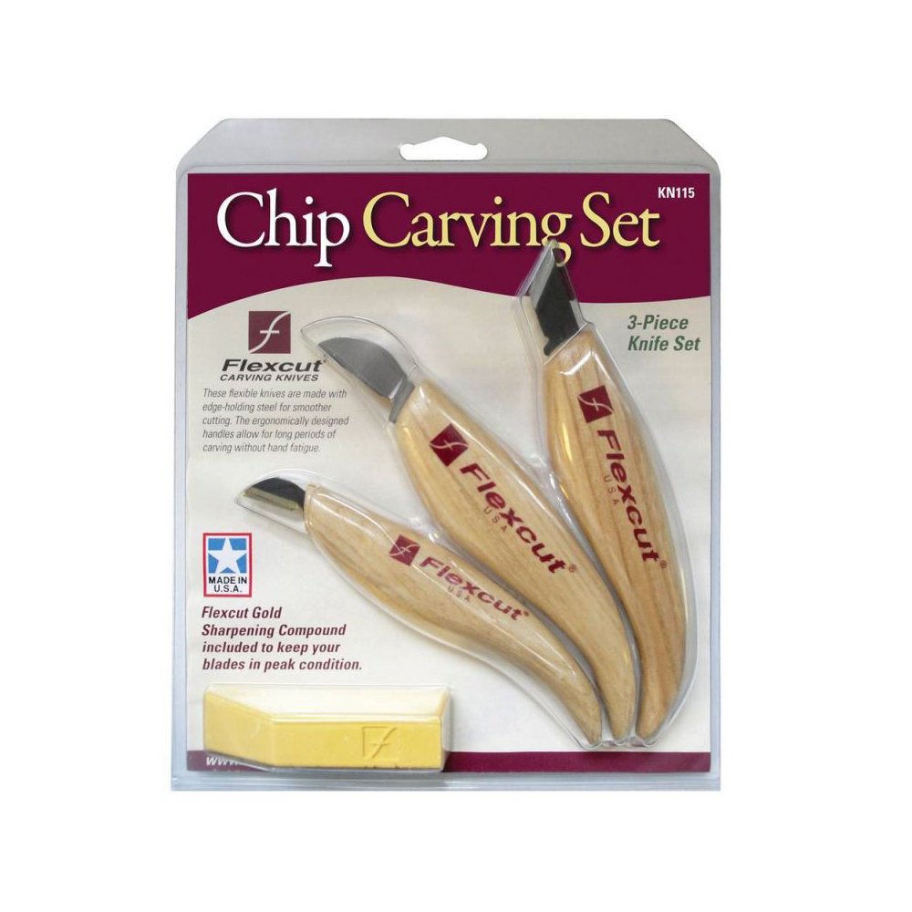 Дърворезбарски комплект Flexcut KN115 Chip Carving Set 2