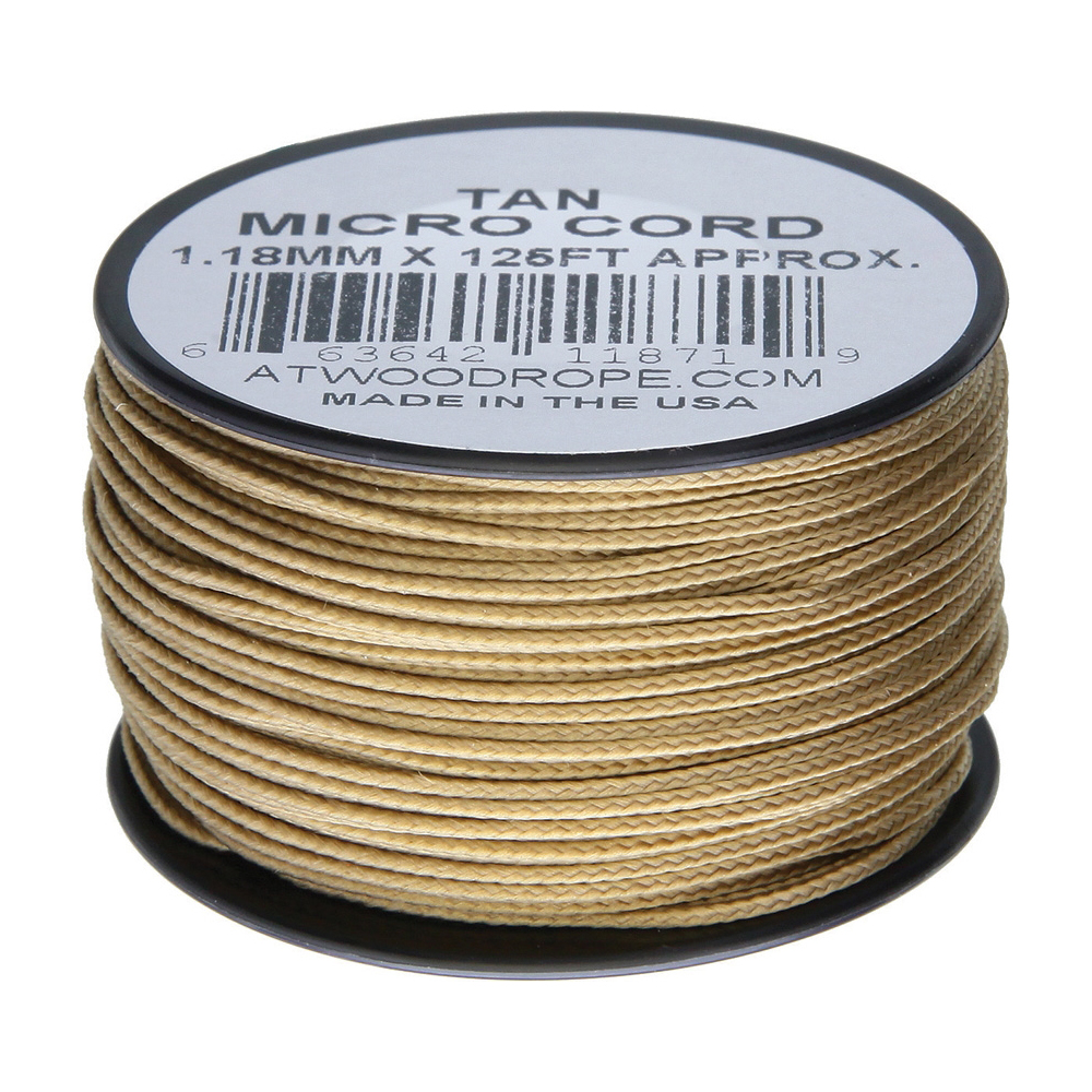 Плетено влакно Atwood Rope Micro Cord 125 ft Tan 1