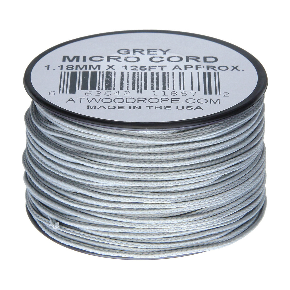 Плетено влакно Atwood Rope Micro Cord 125 ft Gray 1