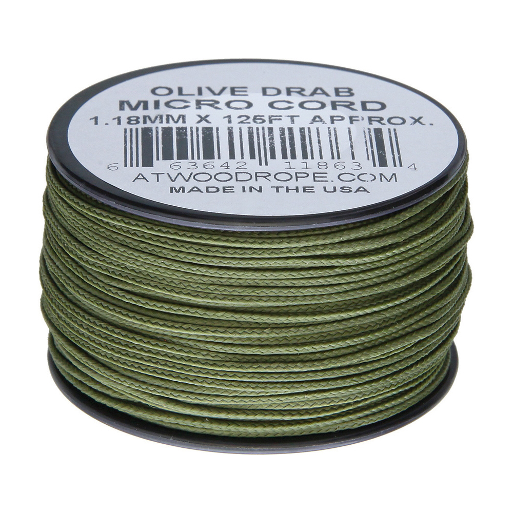 Плетено влакно Atwood Rope Micro Cord 125 ft Olive Drab 1