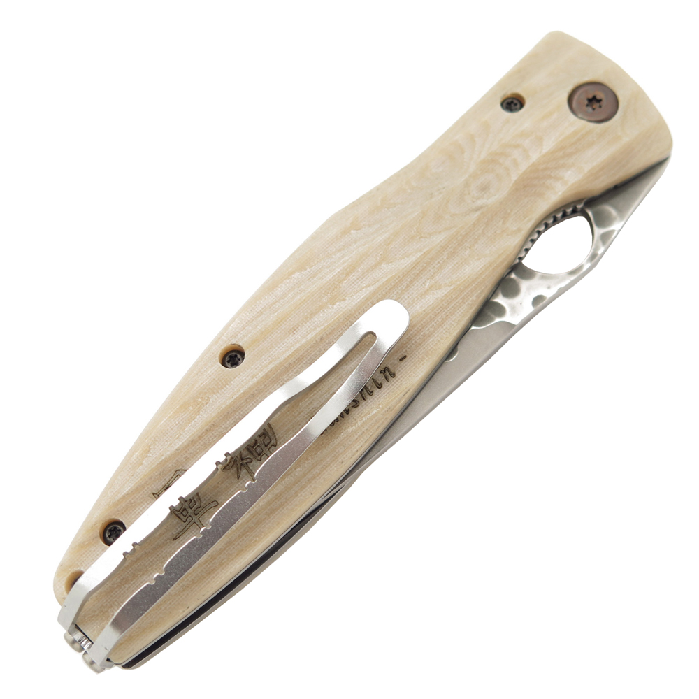 Mcusta MC-185G Sengoku Uesugi Kenshin SPG2 San Mai White Micarta 4