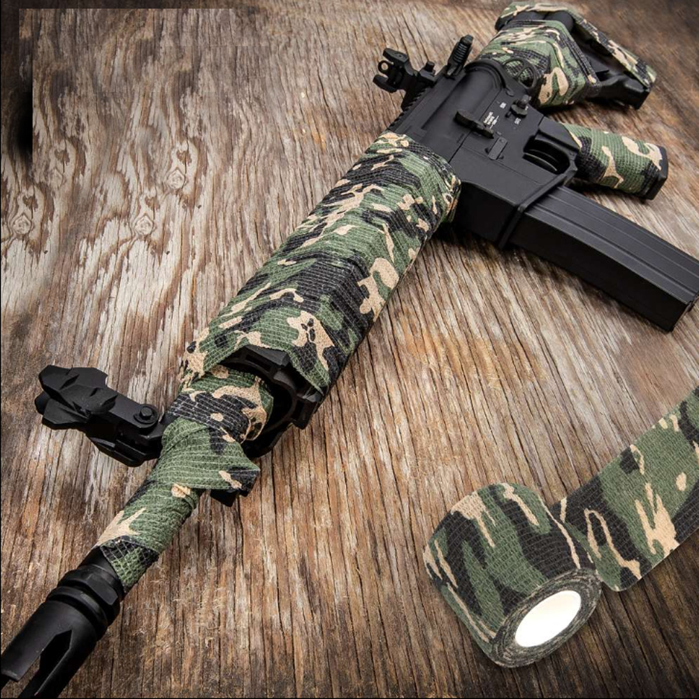 Камуфлажна маскировъчна залепваща лента Mil-Tec Woodland Adhesive Tape  2