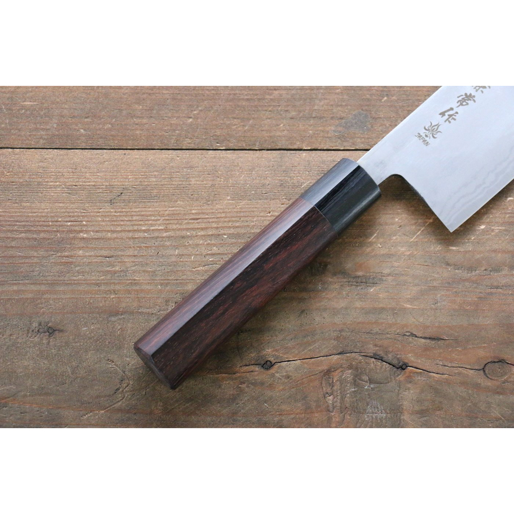 Kanetsune Nakiri Zen-Bokashi Damascus Blade KC-463 6