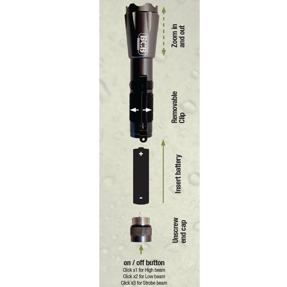 Фенер BCB Combat Zoom Flashlight 2