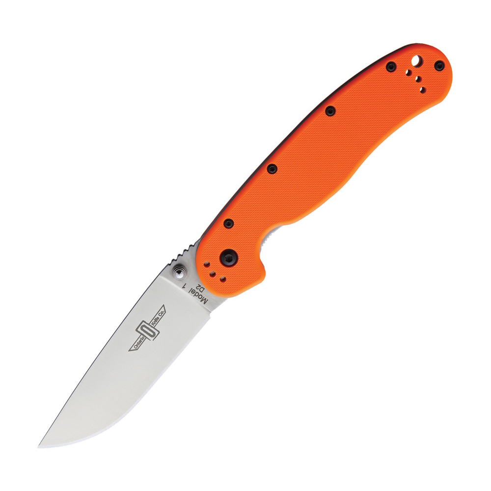 Ontario Rat 1 D2 Linerlock Orange 8867OR 1
