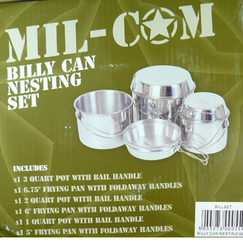 Mil-Com Алуминиев комплект за храна Billy Can Nesting Set 2