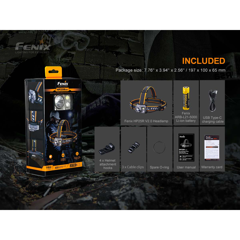 Челна лампа Fenix ​​HP25R V2.0 16