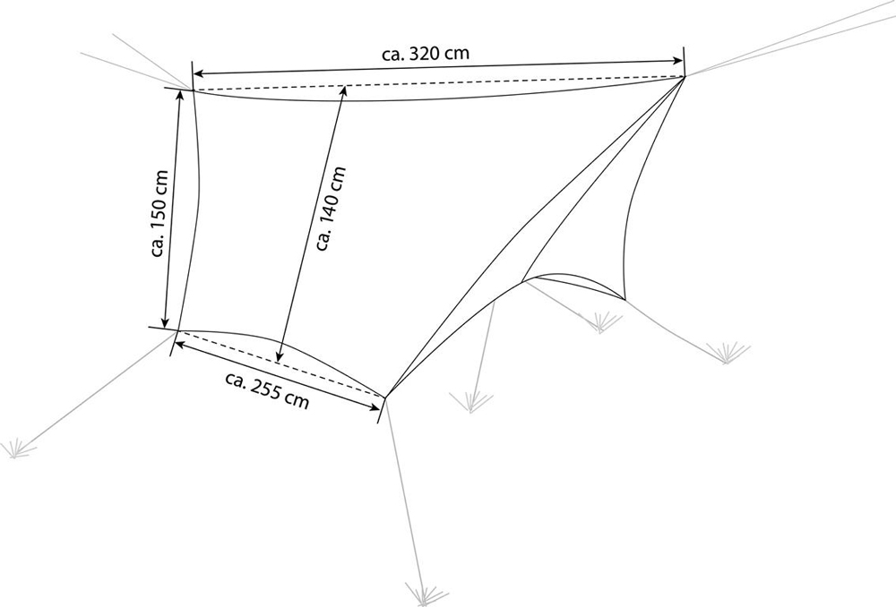 Тента - платнище AMAZONAS Wing Tarp със защита от вятър 3