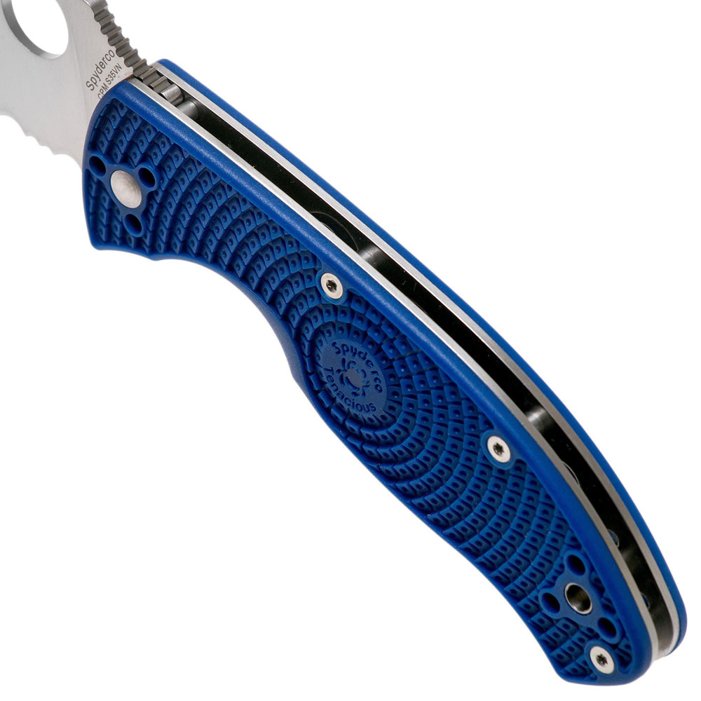 Spyderco TENACIOUS SERRATED LIGHTWEIGHT BLUE CPM S35VN 7