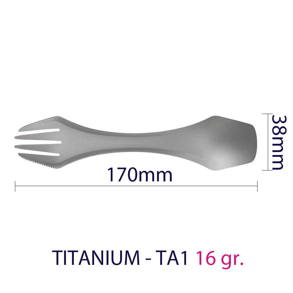 Титаниев прибор Titanium Spork 5