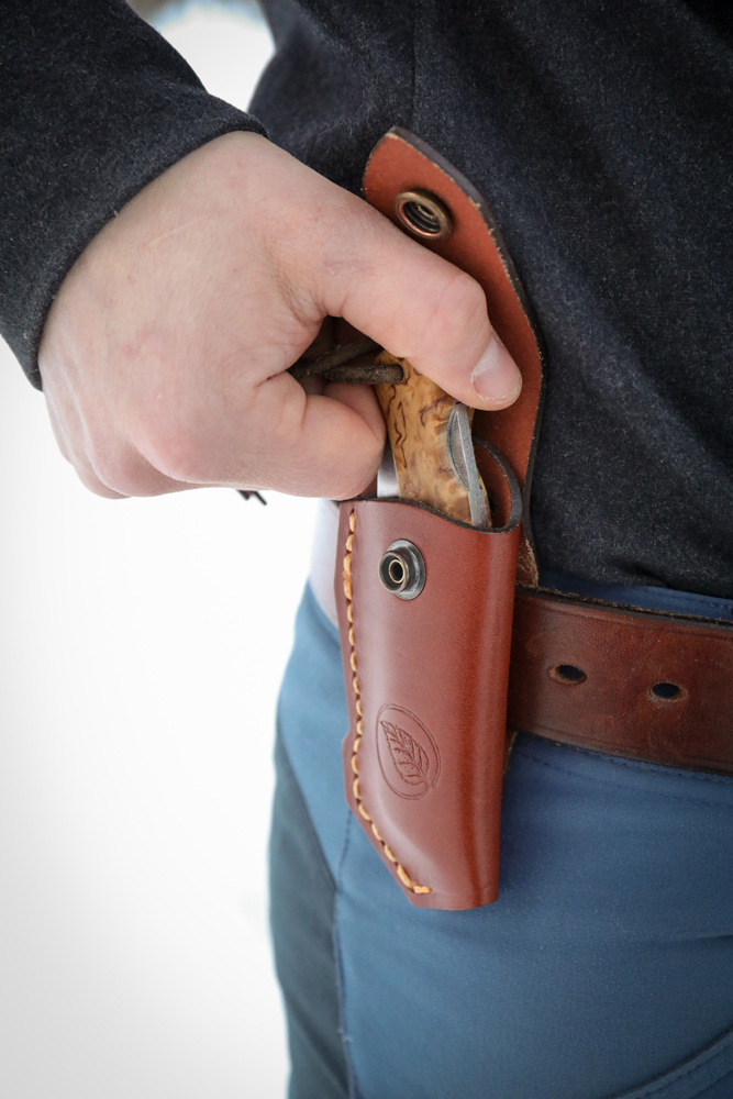 Калъф Casstrom Lars Falt Folding Knife Pouch - Cognac 6