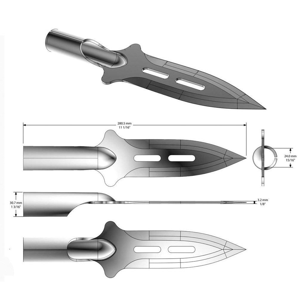 Глава за копие United Cutlery Colombian Spear Head 3