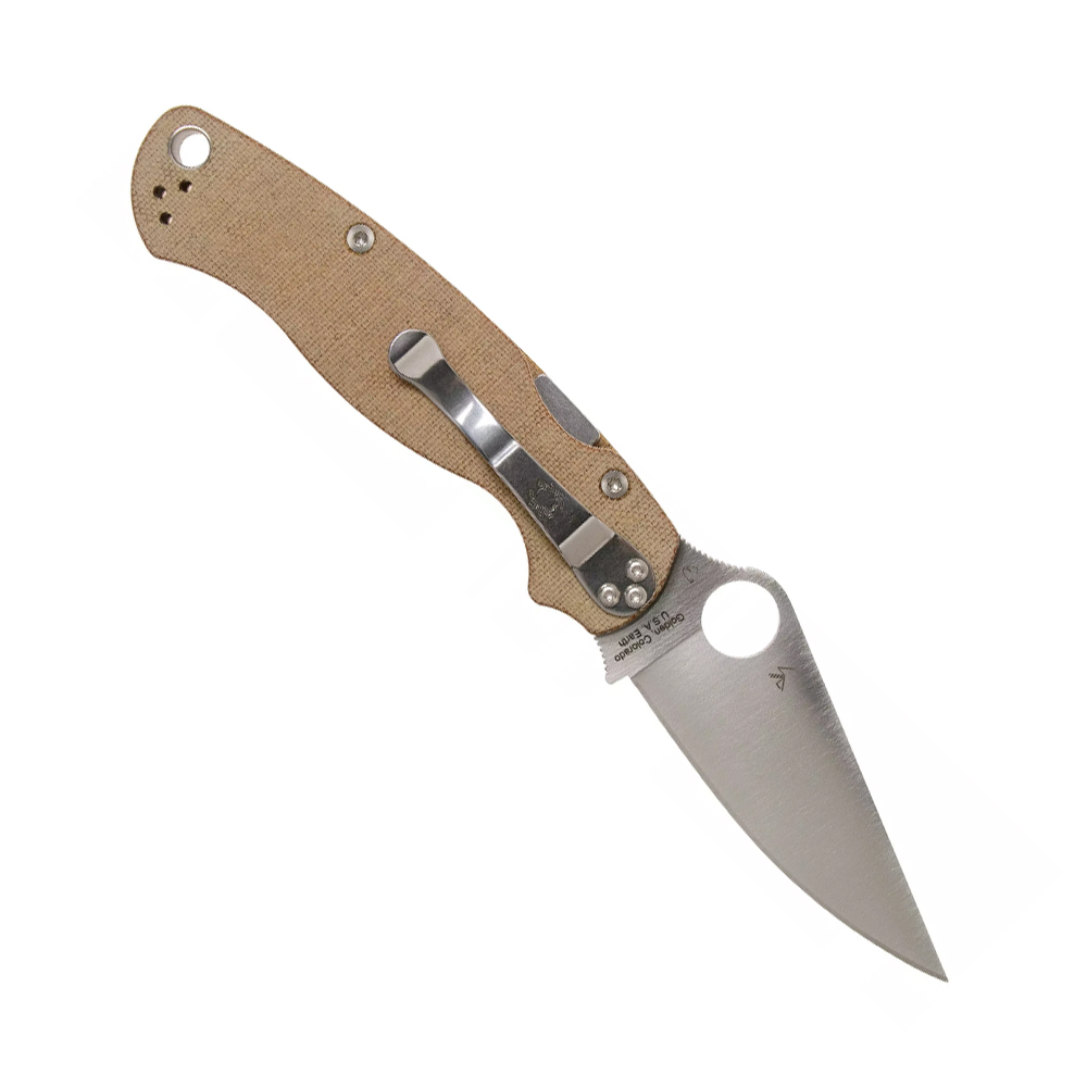 Spyderco C81MPCW2 Para Military 2 Brown Canvas Micarta Cru-Wear 2