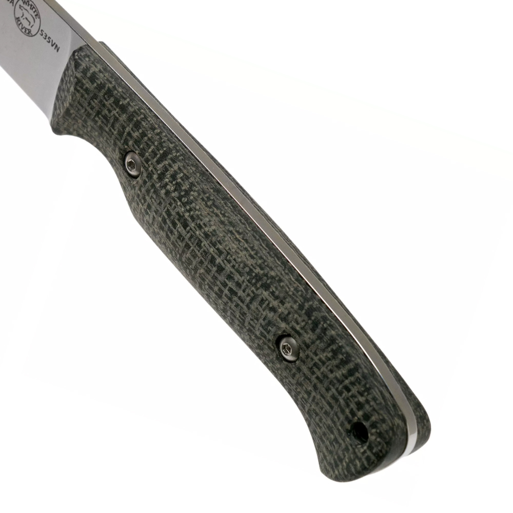 White River Hunter Black Burlap Micarta 5