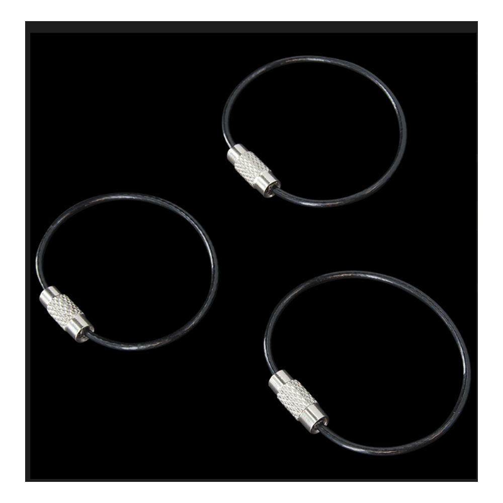 Ключодържател Everyman Cable Key Rings Black 3 Pack 3