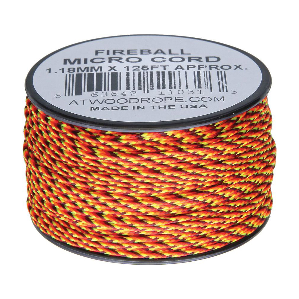Плетено влакно Atwood Rope Micro Cord 125 ft Fireball 1