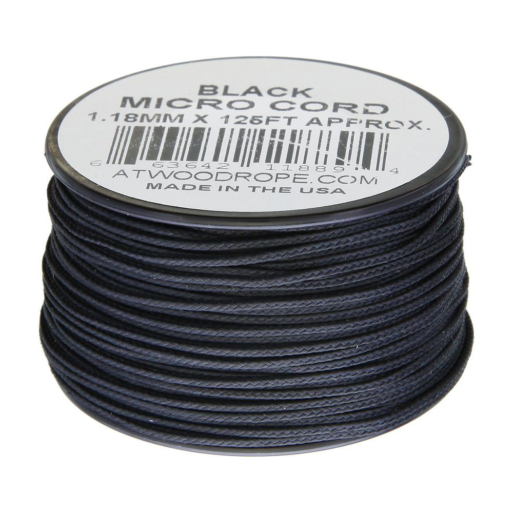 Плетено влакно Atwood Rope Micro Cord 125 ft Black 1