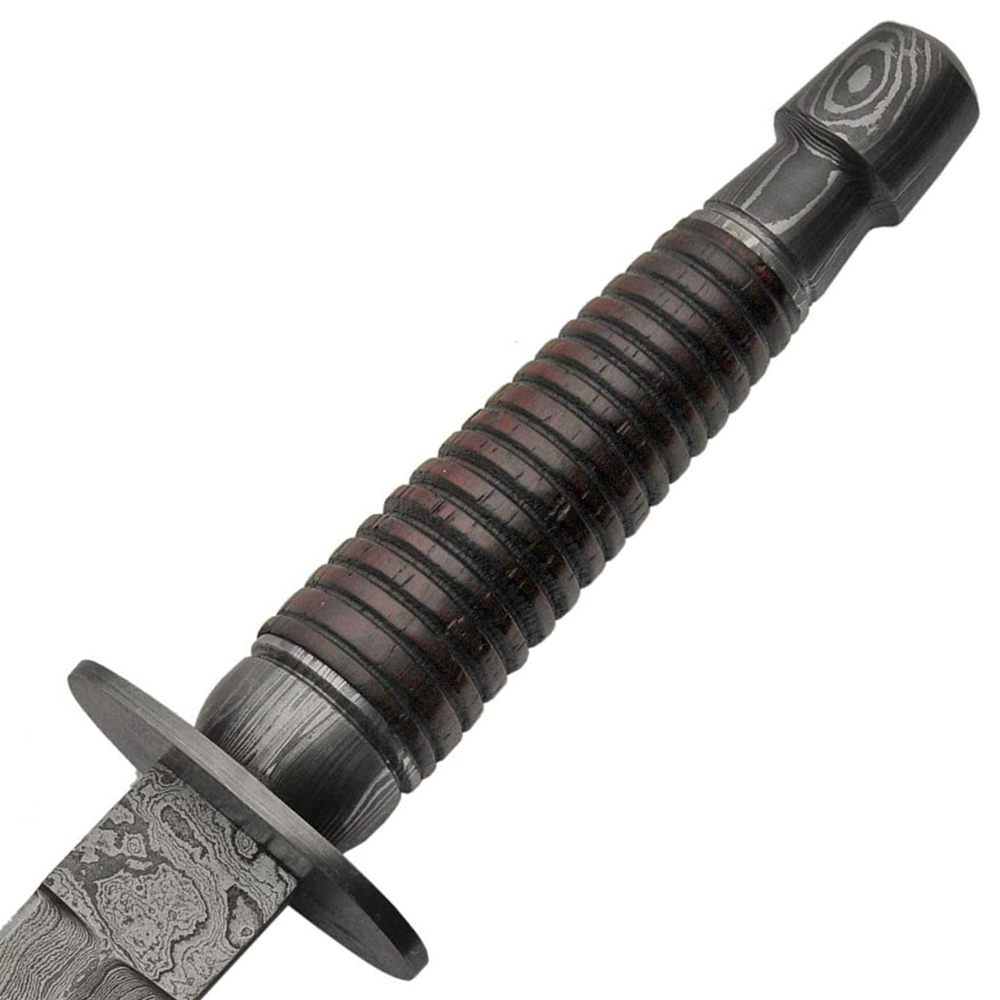 Кама Damascus Commando Dagger Wood 4