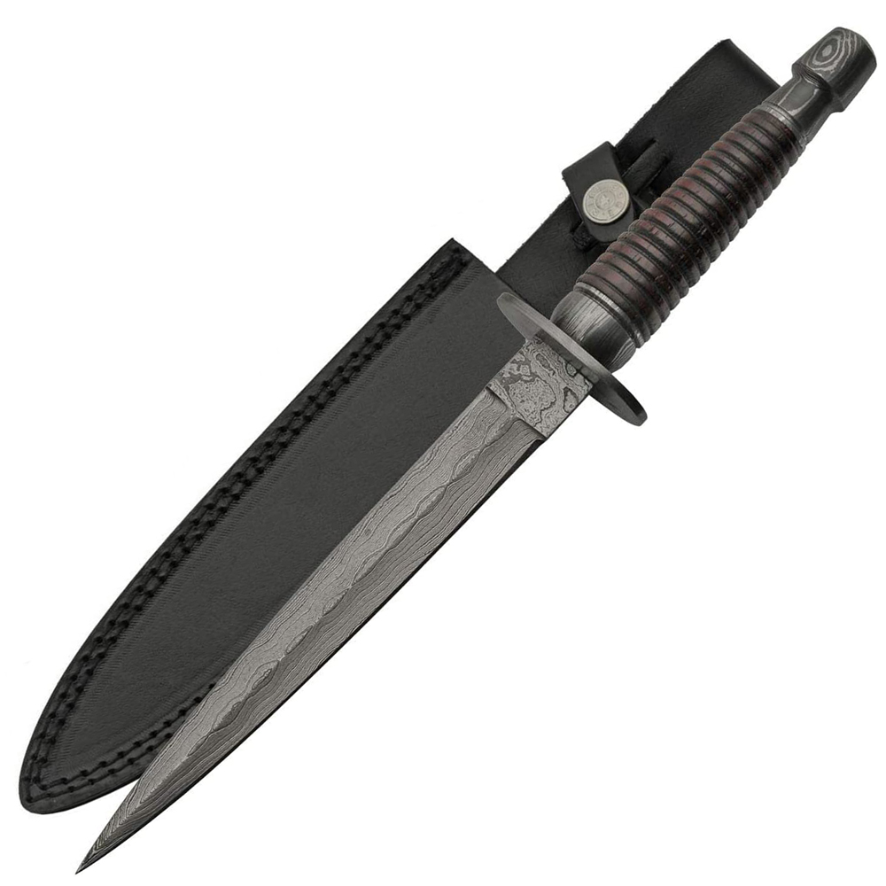 Кама Damascus Commando Dagger Wood 6