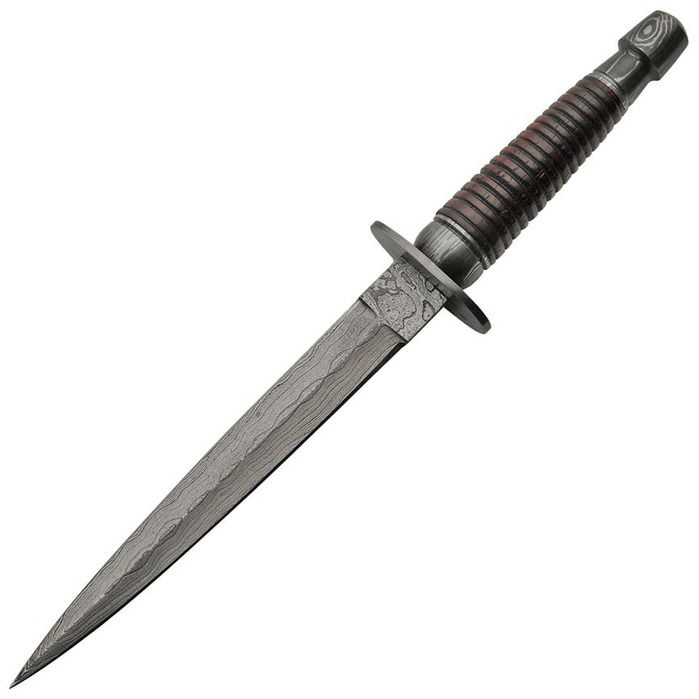Кама Damascus Commando Dagger Wood 1