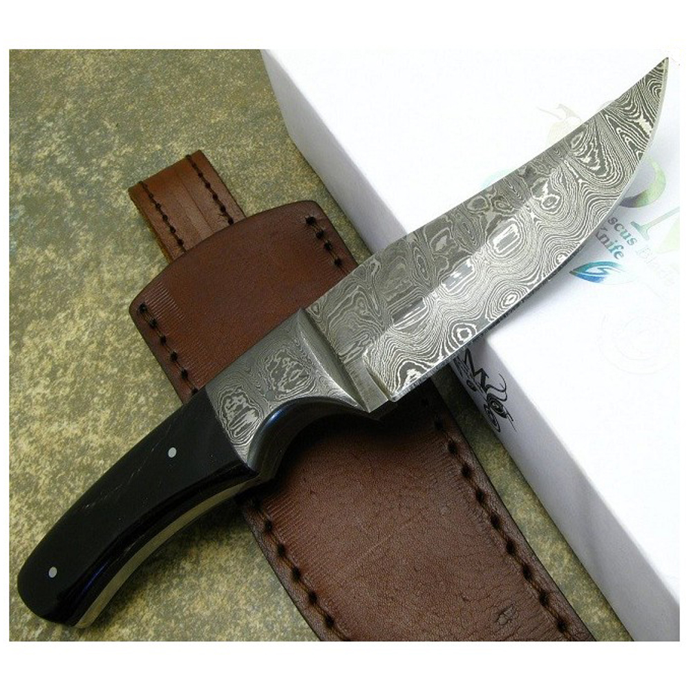 Damascus Clip Point Hunter 3