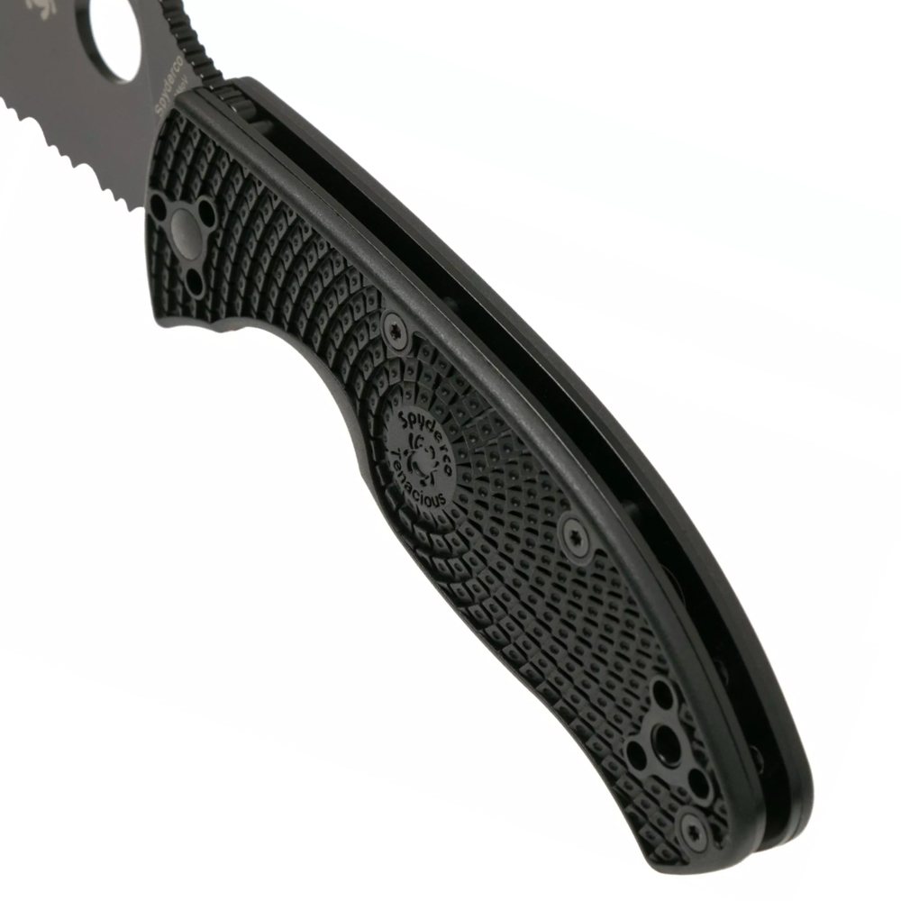 Spyderco Tenacious Serrated Lightweight Black C122PSBBK  7