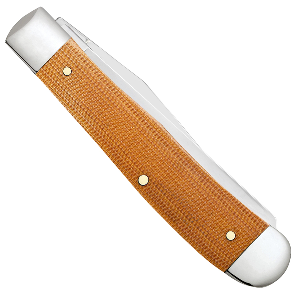 Case SS Natural Canvas Micarta Smooth Trapper 23690  3