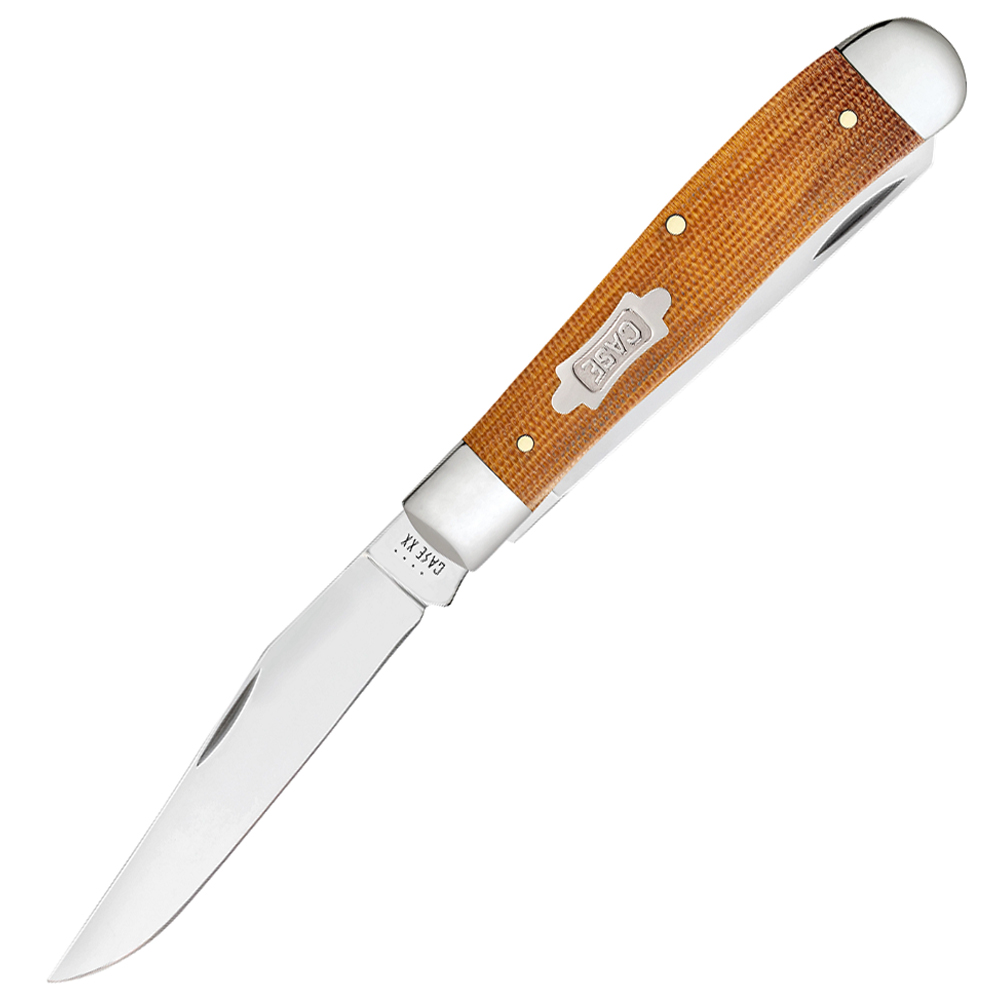 Case SS Natural Canvas Micarta Smooth Trapper 23690  1