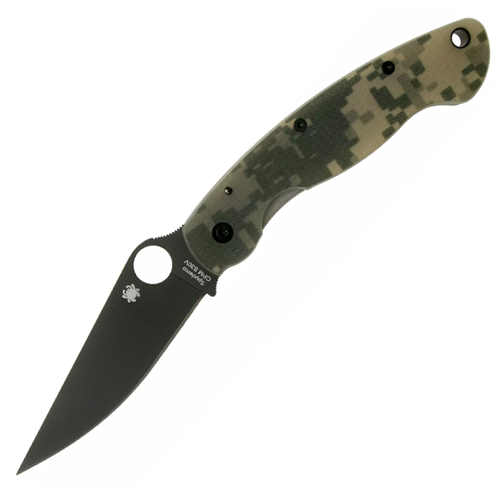 Spyderco 36GPCMOBK Military Black G-10 Digital Camo 1