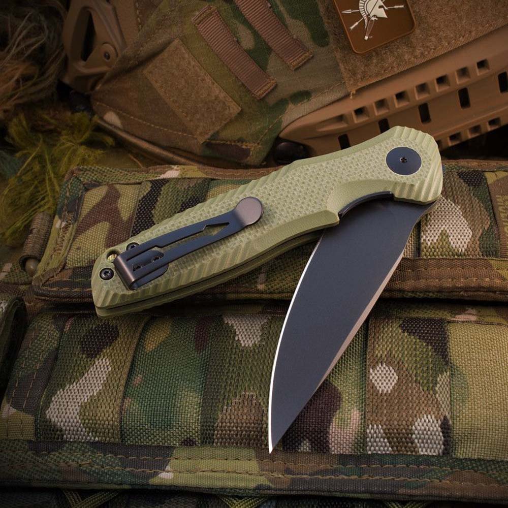 Spartan Blades Field Grade POROS 154CM Black OD Green SFBL11GR 7