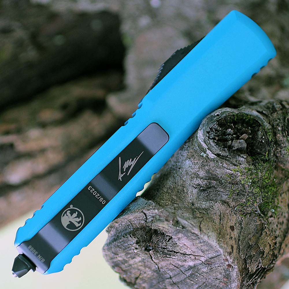 Microtech Ultratech Hellhound OTF Teal Alum 1191TQS 4