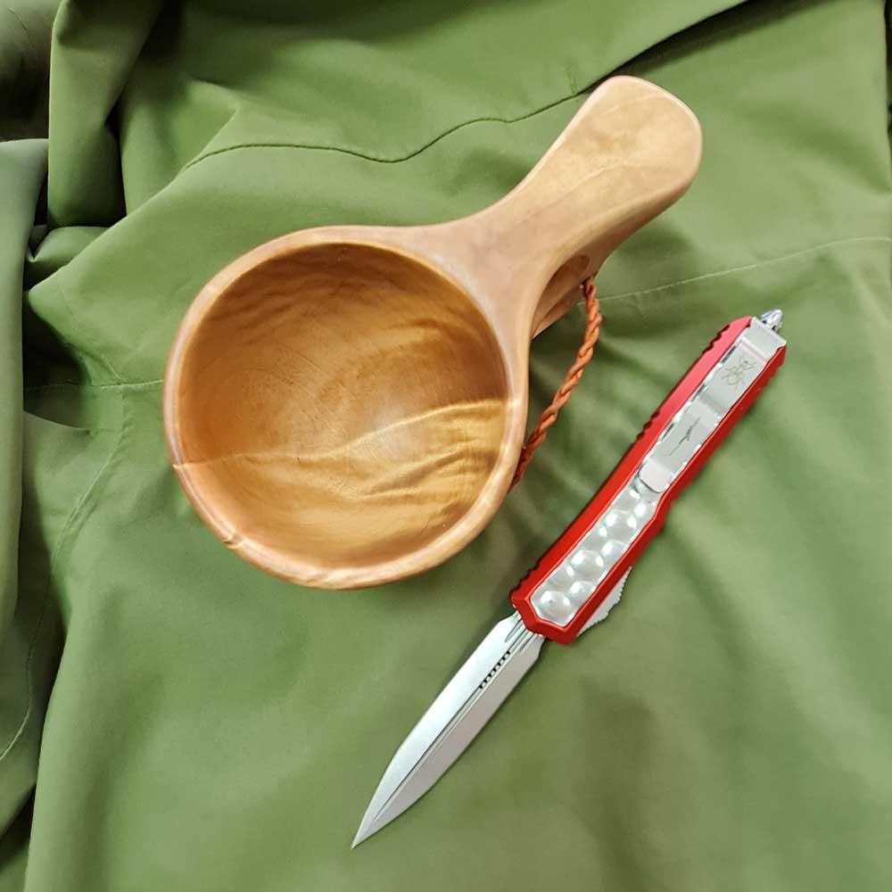 Microtech Makora D/E Ss OTF Automatic Knife Red Nikel Boron Inlay 20610RDBI 4