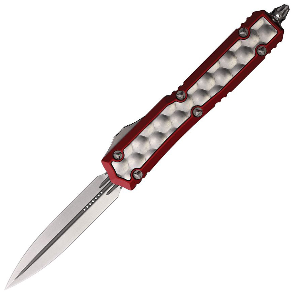 Microtech Makora D/E Ss OTF Automatic Knife Red Nikel Boron Inlay 20610RDBI 1