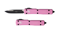 Microtech 121-1 BPK Ultratech S/E AUTO OTF Black Plain Pink Aluminum Handle