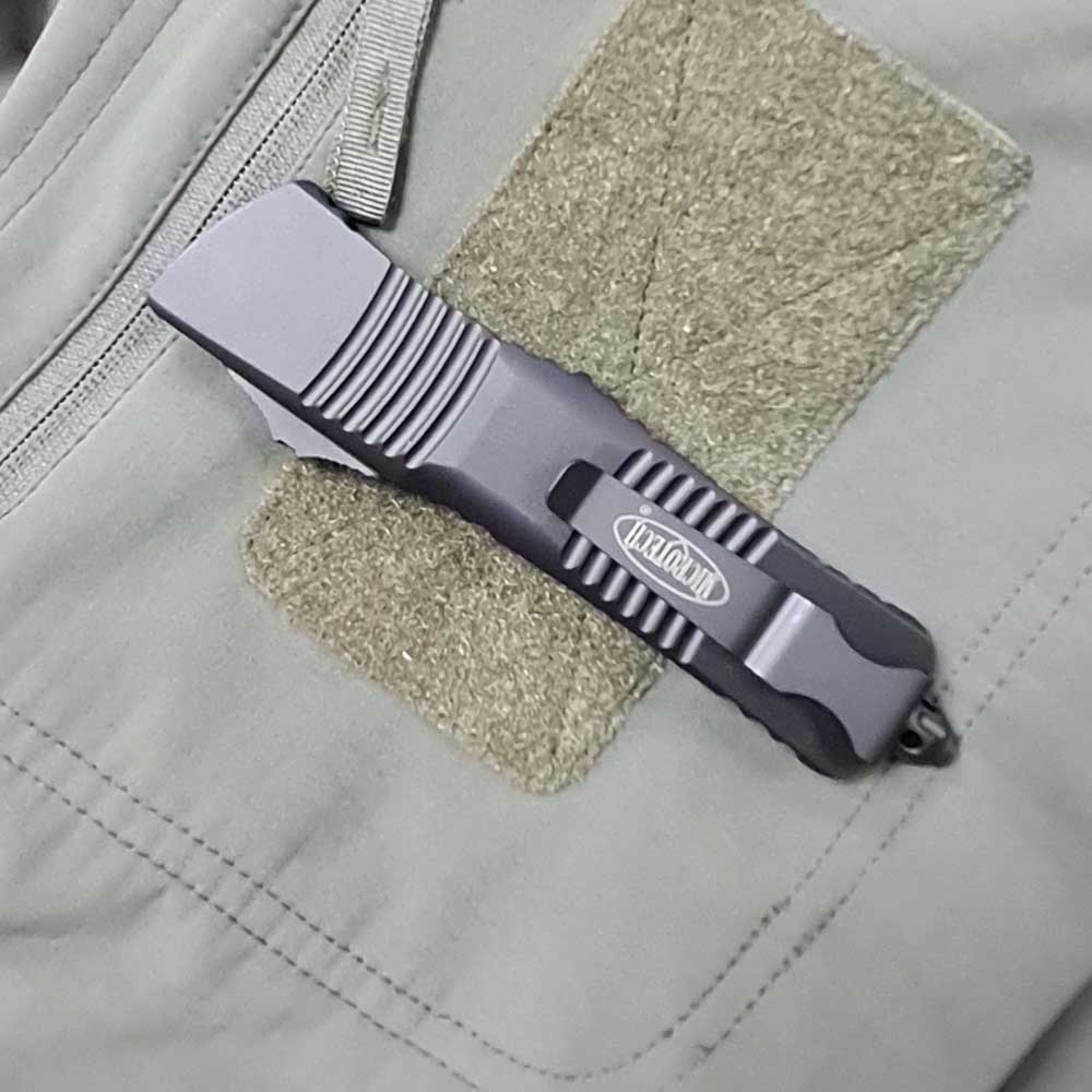 Microtech 143-2 T Combat Troodon S/E AUTO OTF Black Tactical Partial Serrated, Black Aluminum Handles 6