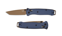 Benchmade Bailout 537FE-02 CPM-M4 Flat Dark Earth Tanto Plain Blade Crater Blue Aluminum Handles